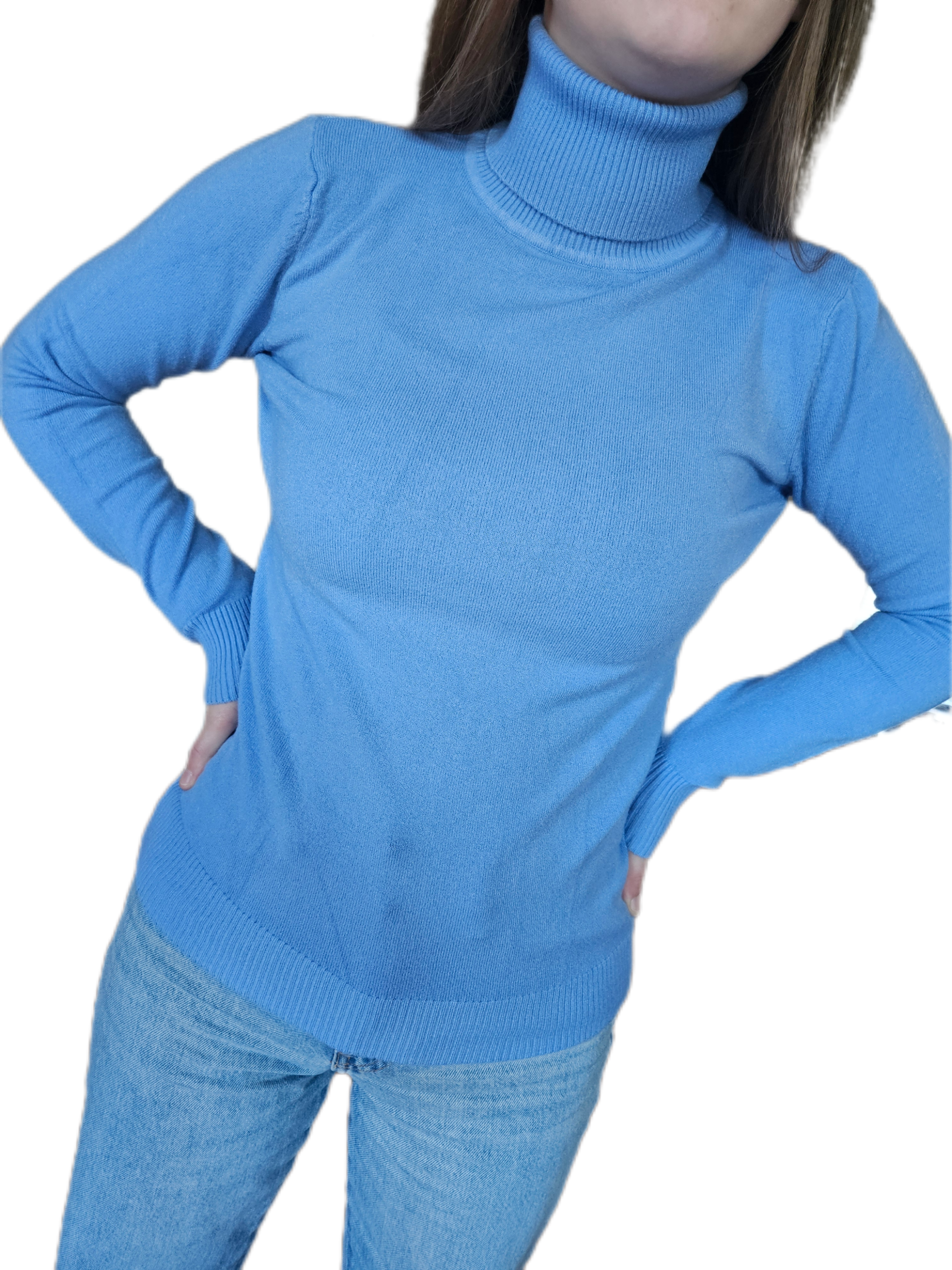 Pull col roulé Moon Face